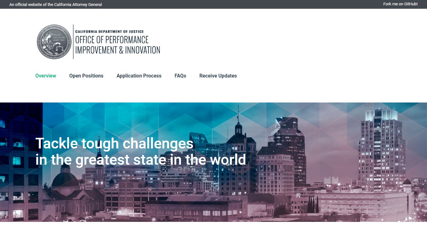 California Department of Justice Office of Performance Improvement ...